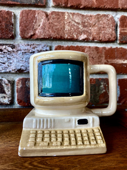 Vintage 1992 Fred Hollinger Design , Desktop Computer Mug /Planter