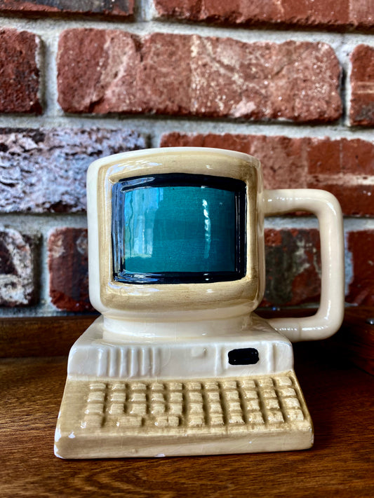 Vintage 1992 Fred Hollinger Design , Desktop Computer Mug /Planter