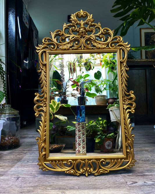 Vintage Florentine Hollywood Regency Gold Ornate Mirror ( LOCAL PICKUP ONLY)