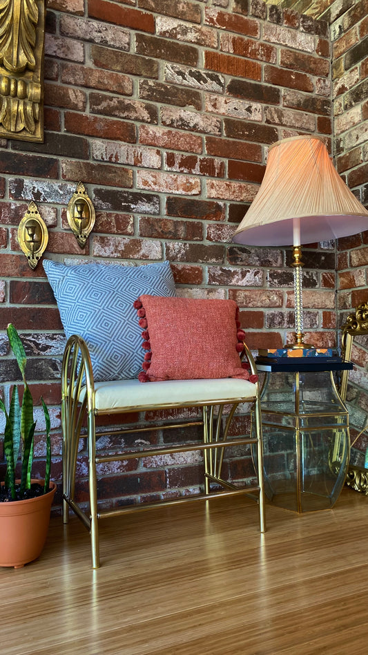 Vintage Vanity bench,Hollywood Regency, vanity/makeup chair, The Commodore Collection, Rosalco Inc